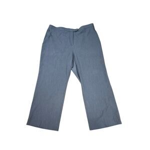 Sag Harbor Stretch Womens Gray Office Career Dress Pants 20W Straight Flat Front